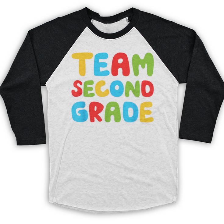 Team Second Grade Shirt 2nd Grade Back To School Graduation Baseball Raglan Shirt