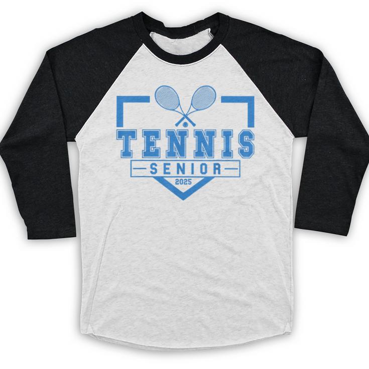 Tennis Senior Night Tennis Senior 2025 Graduation 40 Baseball Raglan Shirt