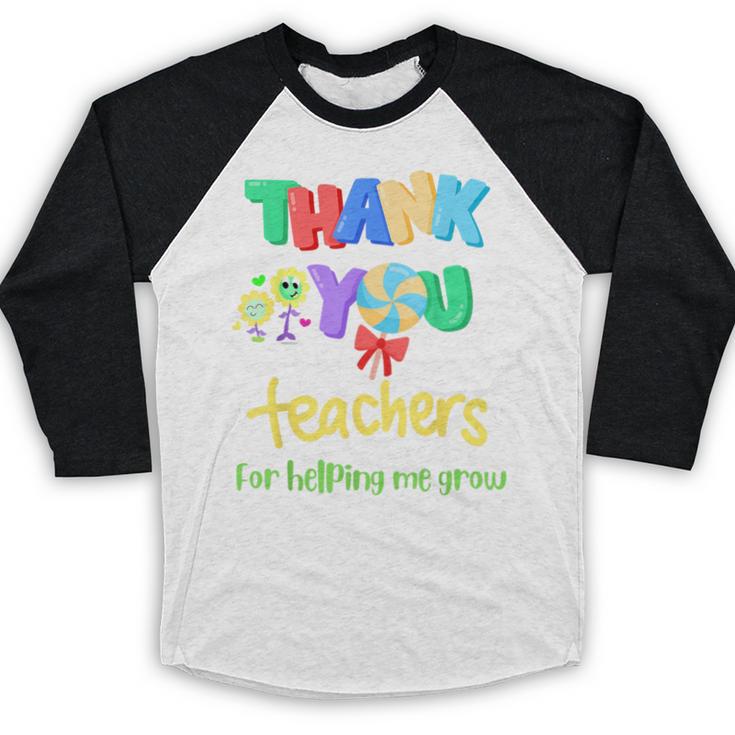 Thank You Teacher Appreciation Graduation Men Women Kids Baseball Raglan Shirt