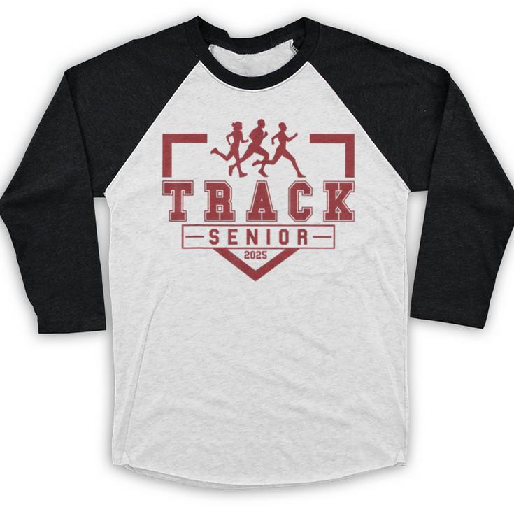 Track Senior Night Track Senior 2025 Graduation 36 Baseball Raglan Shirt