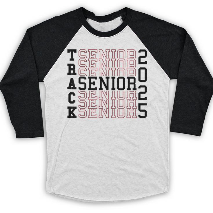 Track Senior Night Track Senior 2025 Graduation 60 Baseball Raglan Shirt