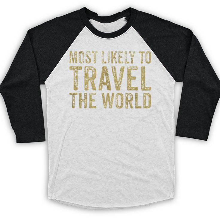 Travel Themed Graduation Tshirt Baseball Raglan Shirt