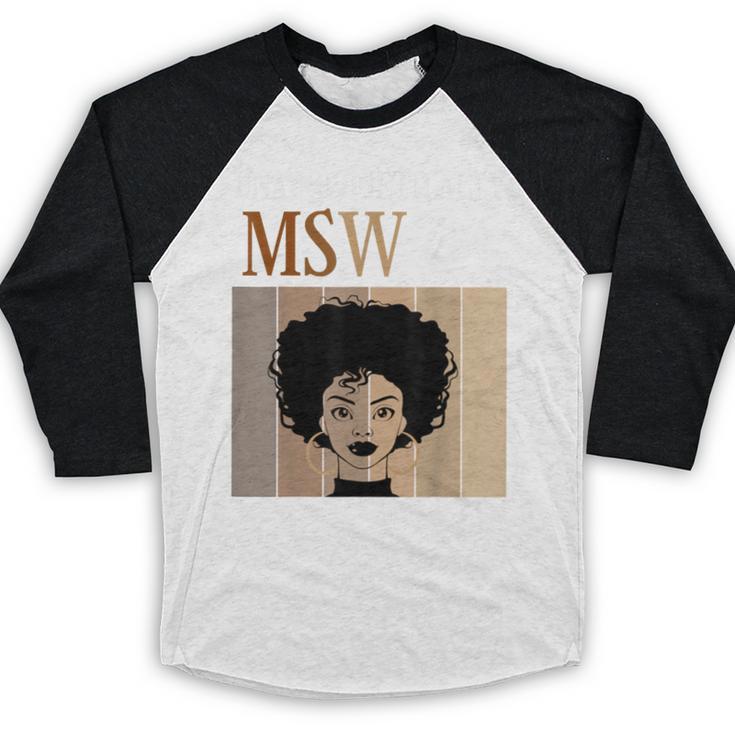 Unapologetically MSW-Ish Student Graduation Afro Baseball Raglan Shirt