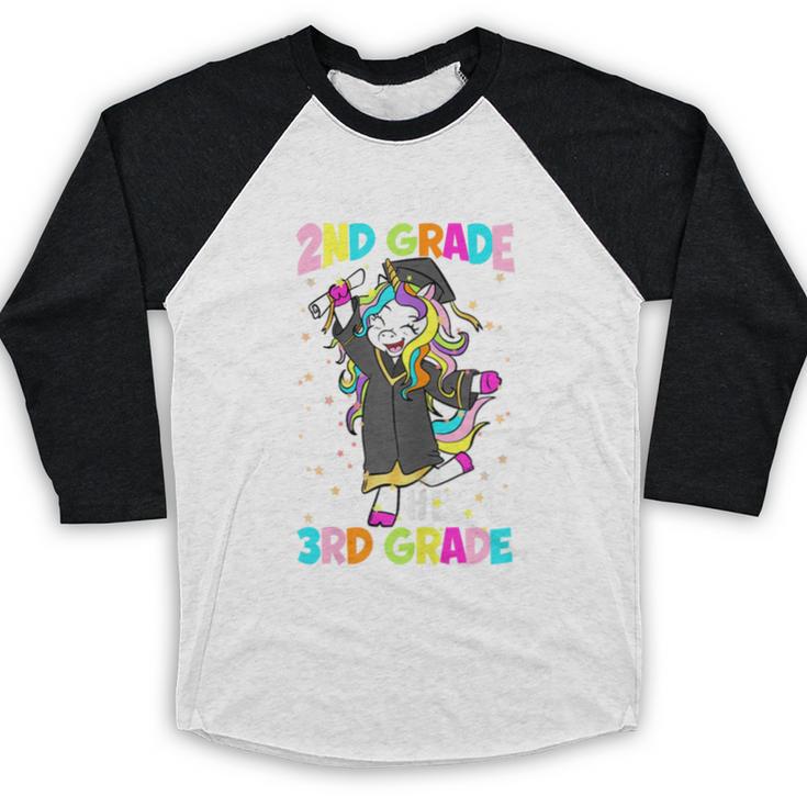 Unicorn So Long 2nd Grade Hello 3rd Grade Graduation Baseball Raglan Shirt