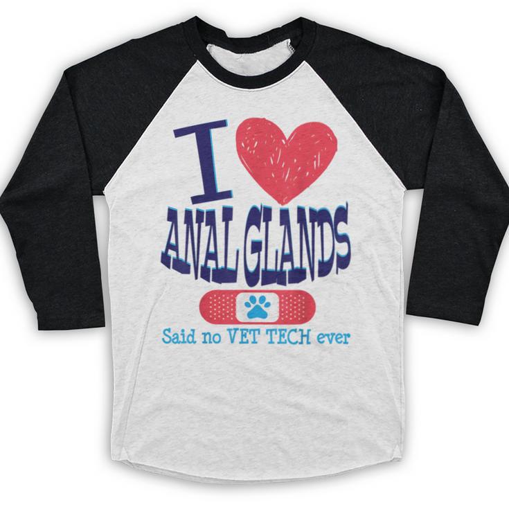 Vet Tech I Love Veterinary Technician Graduation Baseball Raglan Shirt