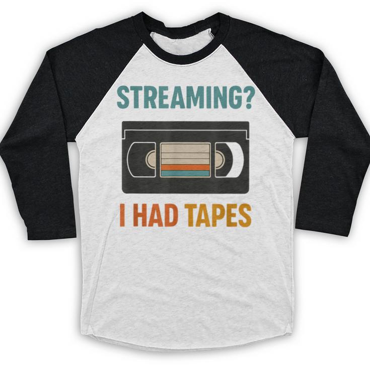 VHS Cassette Tape Retro 80s 90s Nostalgia Baseball Raglan Shirt VHS Cassette Tape Retro 80s 90s Nostalgia Baseball Raglan Shirt
