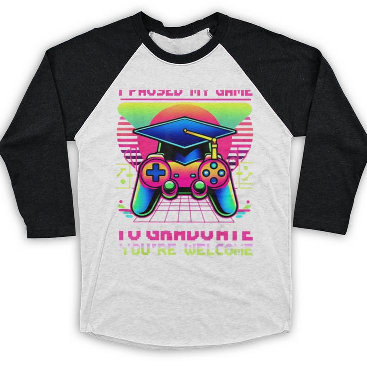 Video Gamer Graduate Graduation Grad Gaming Baseball Raglan Shirt
