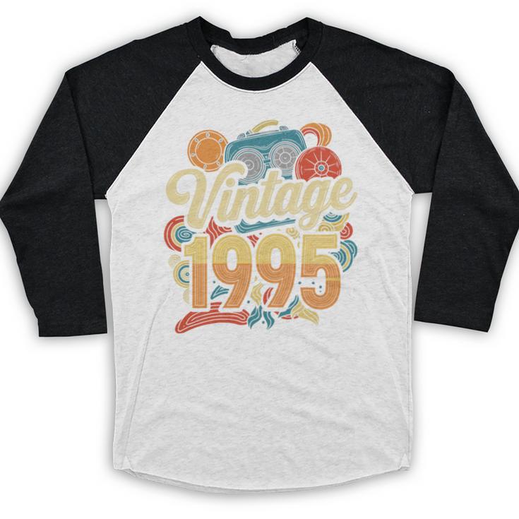 Vintage 1995 Retro Classic 90s Nostalgia Throwback Vibe Premium Tri-Blend Baseball Raglan Shirt Vintage 1995 Retro Classic 90s Nostalgia Throwback Vibe Premium Tri-Blend Baseball Raglan Shirt