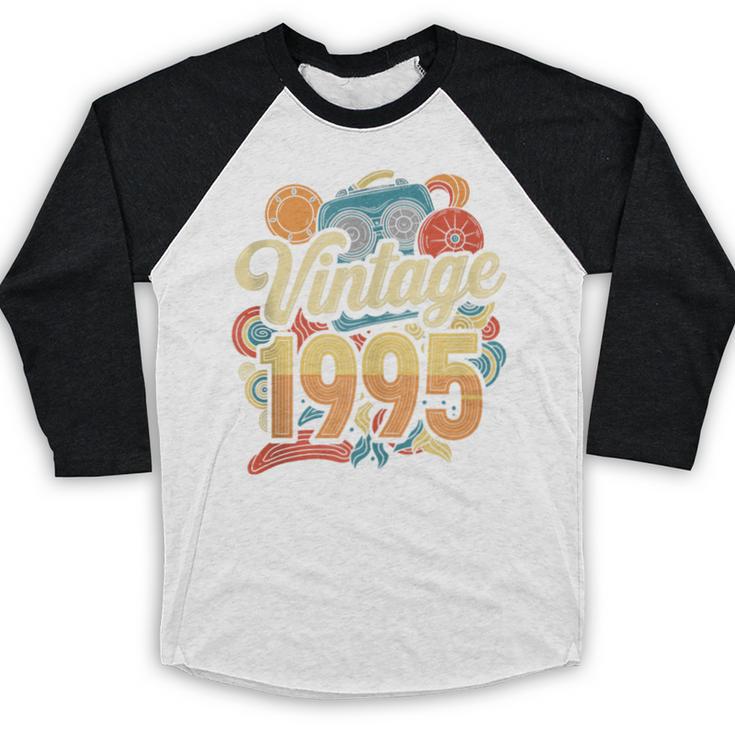 Vintage 1995 Retro Classic 90s Nostalgia Throwback Vibe Baseball Raglan Shirt