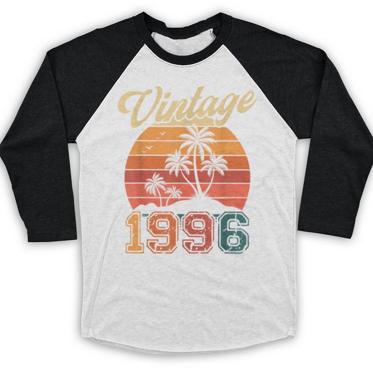 Vintage 1996 Retro Sunset Nostalgia 90s 30th Birthday Baseball Raglan Shirt Vintage 1996 Retro Sunset Nostalgia 90s 30th Birthday Baseball Raglan Shirt