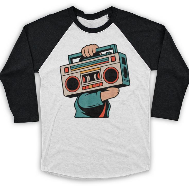 Vintage 80s 90s Retro Boombox Music Hip Hop Nostalgia Party Baseball Raglan Shirt Vintage 80s 90s Retro Boombox Music Hip Hop Nostalgia Party Baseball Raglan Shirt