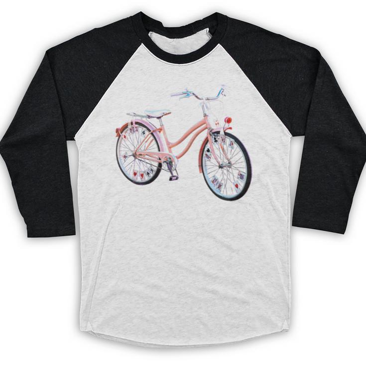 Vintage Bicycle With Playing Cards Nostalgia Premium Tri-Blend Baseball Raglan Shirt