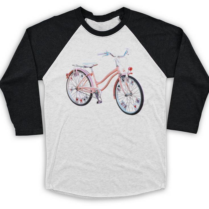 Vintage Bicycle With Playing Cards Nostalgia Baseball Raglan Shirt Vintage Bicycle With Playing Cards Nostalgia Baseball Raglan Shirt