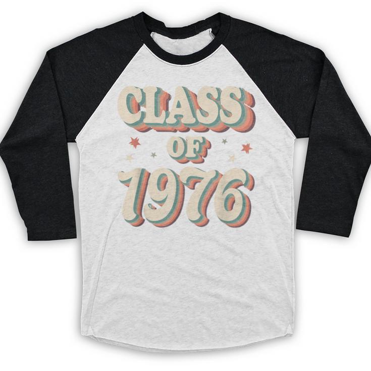 Vintage Class Of 1976 76 High School Graduation Baseball Raglan Shirt