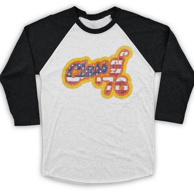 Vintage Class Of 1976 Bicentennial Graduation Year Baseball Raglan Shirt