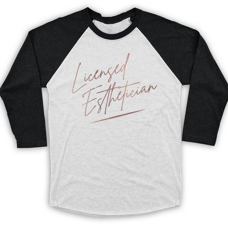 Vintage Licensed Esthetician Graduation Licensed Esthetician Baseball Raglan Shirt