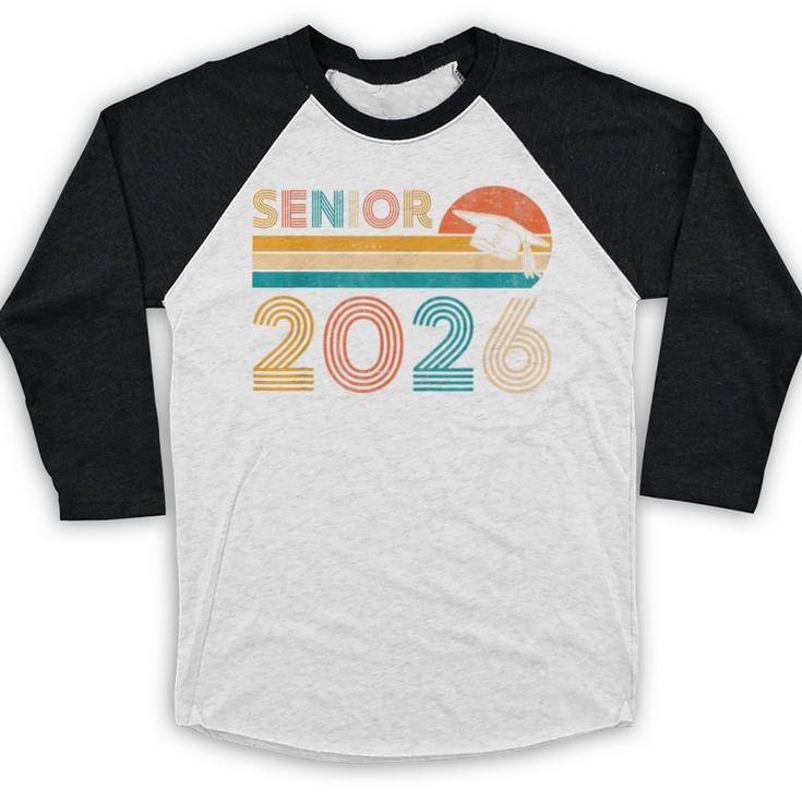 Vintage Senior 2026 Graduate Class Of 2026 Graduation Grad Baseball Raglan Shirt