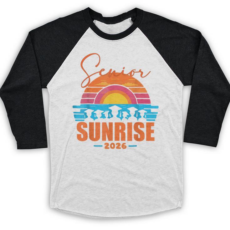 Vintage SENIOR SUNRISE 2026 Seniors Of Class Graduation Baseball Raglan Shirt