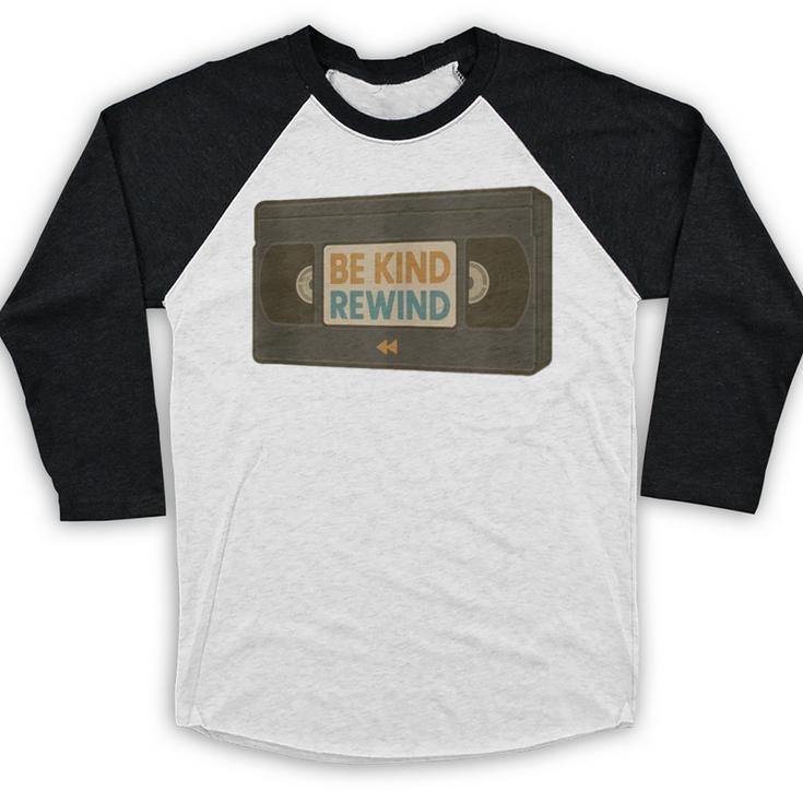 Vintage VHS Tape Humor Retro Nostalgia Graphic Baseball Raglan Shirt