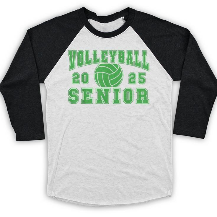 Volleyball Senior Night Volleyball Senior 2025 Graduation 16 Baseball Raglan Shirt