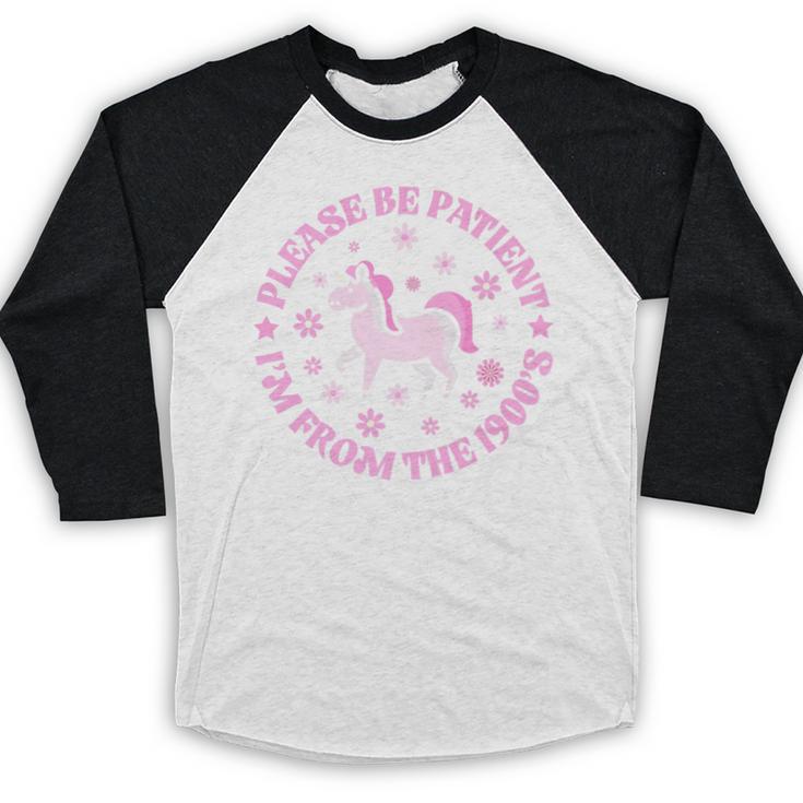 Women Please Be Patient I'm From The 1900s Premium Baseball Raglan Shirt