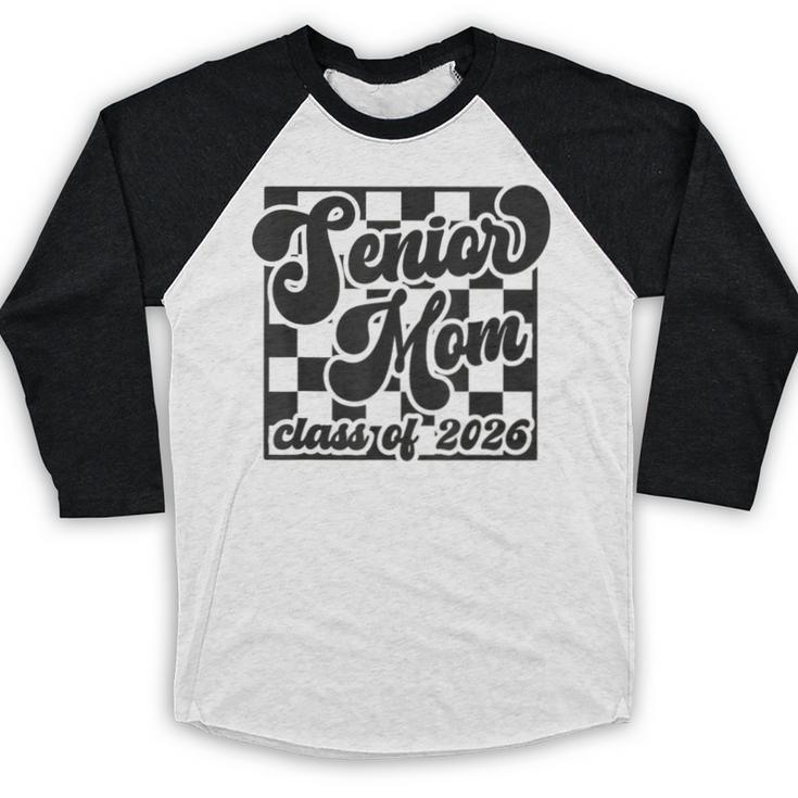 Women Senior Mom Class Of 2026 Retro Graduation Senior Mama Baseball Raglan Shirt