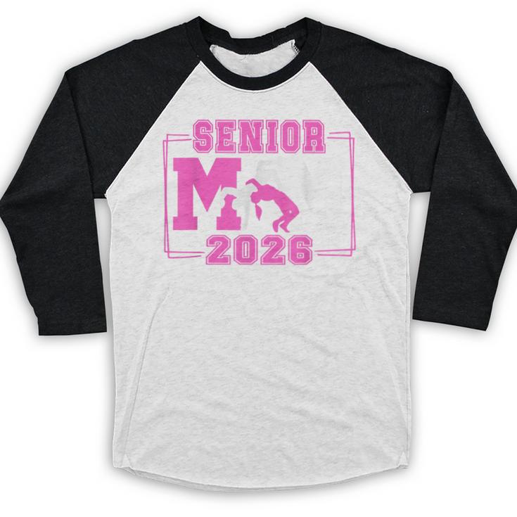 Wrestling Senior Mom Wrestling Senior 2026 Graduation Baseball Raglan Shirt
