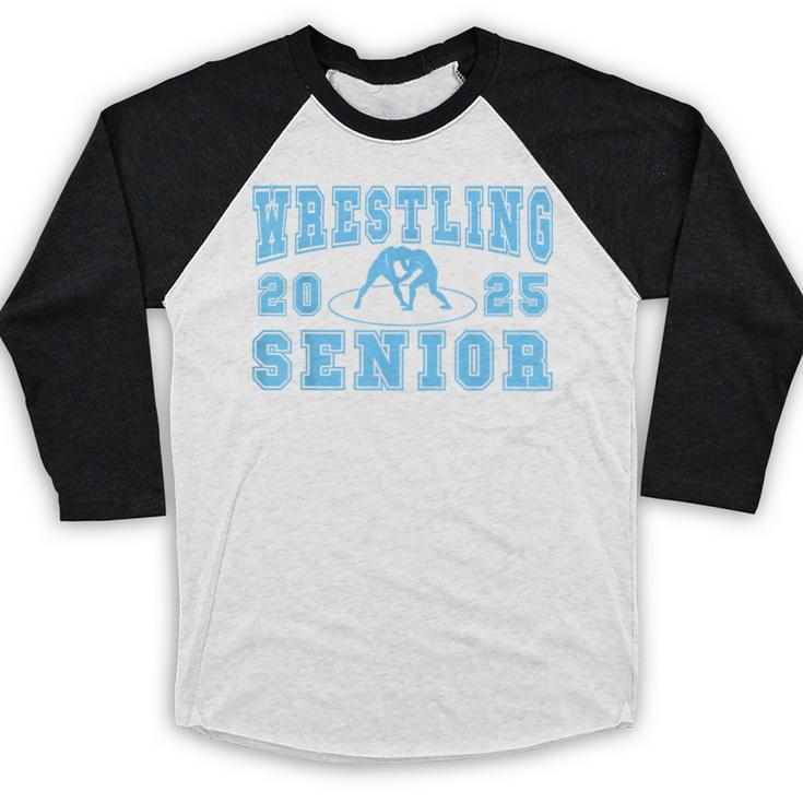 Wrestling Senior Night Wrestling Senior 2025 Graduation 38 Baseball Raglan Shirt