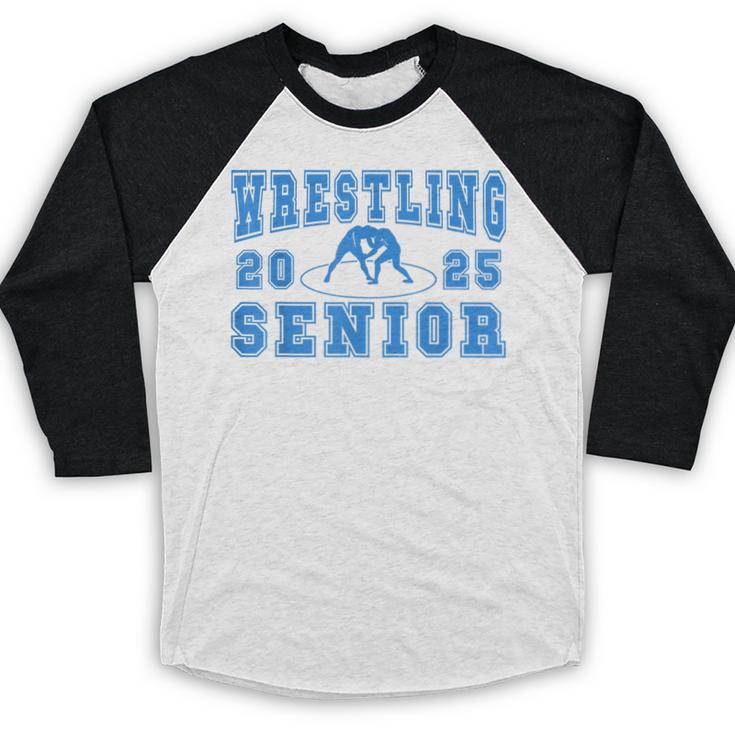 Wrestling Senior Night Wrestling Senior 2025 Graduation 44 Baseball Raglan Shirt