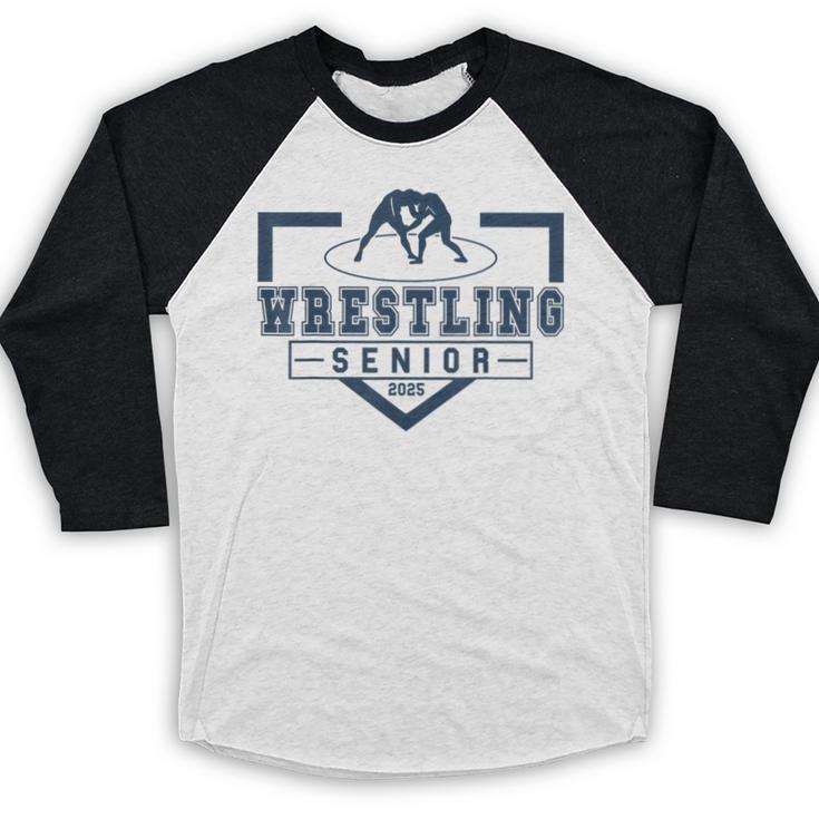 Wrestling Senior Night Wrestling Senior 2025 Graduation 66 Baseball Raglan Shirt