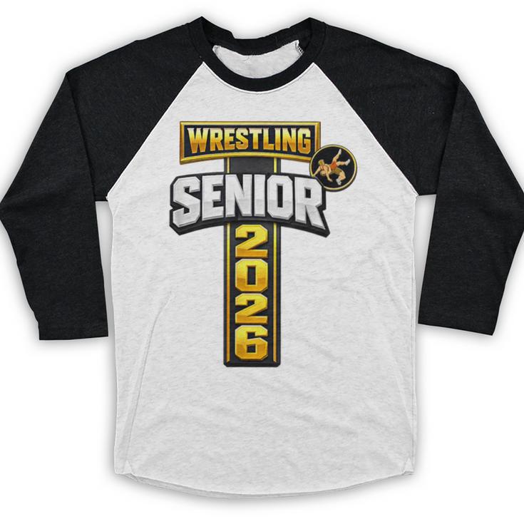 Wrestling Senior Night Senior 2026 Faith Cross Graduation Baseball Raglan Shirt