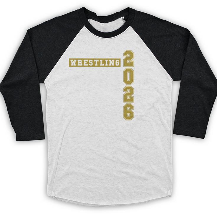 Wrestling Senior Night Wrestling Senior 2026 Graduation 43 Baseball Raglan Shirt