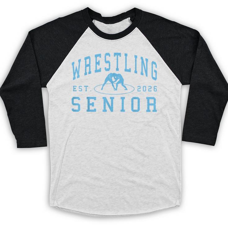 Wrestling Senior Night Wrestling Senior 2026 Graduation 70 Baseball Raglan Shirt