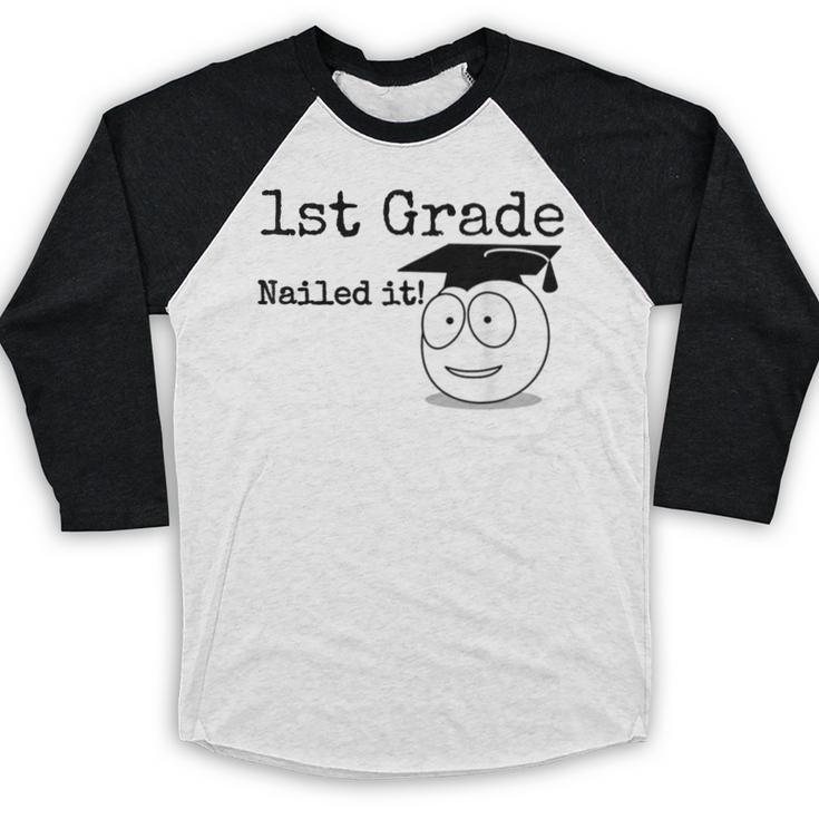 1st Grade Nailed It Kids Graduation TShirt Second Grade Baseball Raglan Shirt