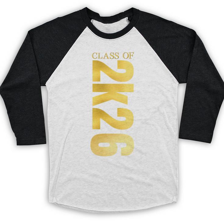 2K26 Class Of 2026 Graduation College Senior Back To School Premium Tri-Blend Baseball Raglan Shirt