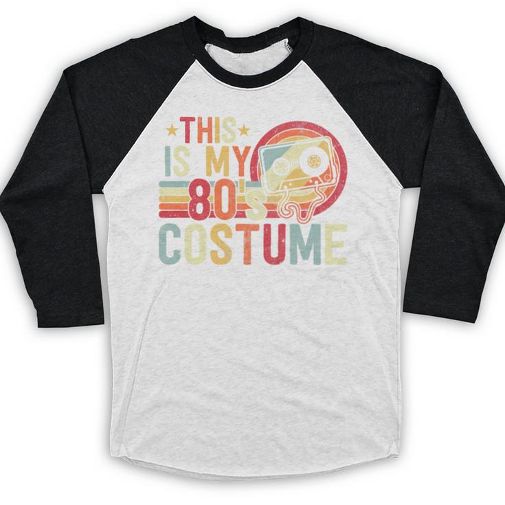 This Is My 80s Costume Vintage Style Nostalgia 1980s Retro Premium Tri-Blend Baseball Raglan Shirt