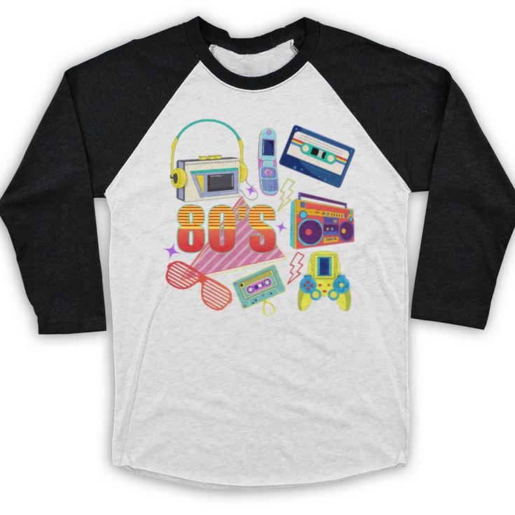 80's Vintage Cassette Tape Nostalgia Mixtape Era 1980s Retro Premium Tri-Blend Baseball Raglan Shirt