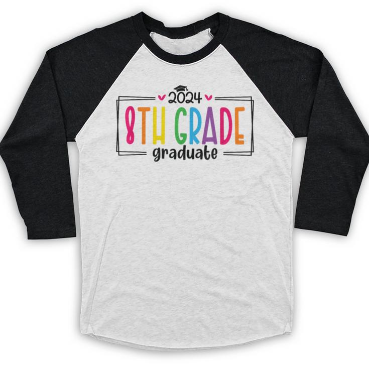 8th Eighth Grade Graduation 2025 Graduate Last Day Of School Baseball Raglan Shirt