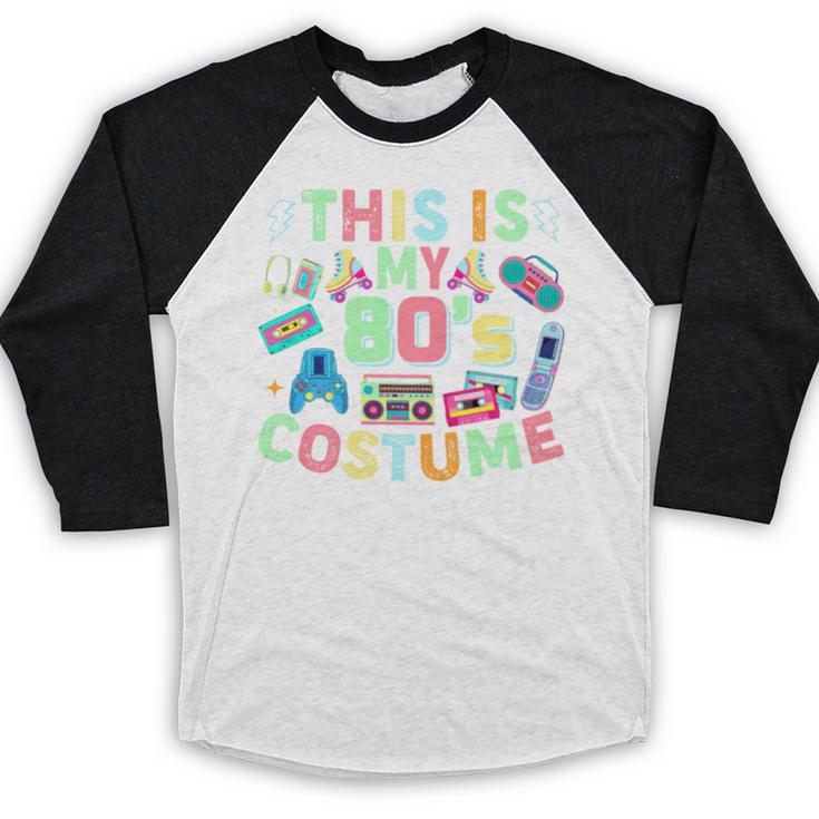 This Is My 90s Costume Mixtape Era Outfits Nostalgia 1990s Premium Tri-Blend Baseball Raglan Shirt