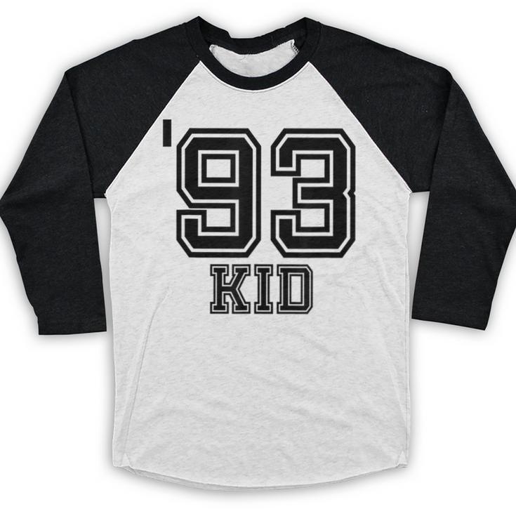 '93 Kid Perfect Vintage Retro Nostalgia Gear For Year 1993 Baseball Raglan Shirt