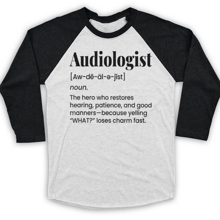 Audiologist Audiology Student Graduation Ear Doctor Baseball Raglan Shirt