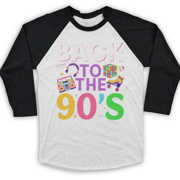 Back To The 90's Mixtape Era Nostalgia Retro 1990 90's Style Premium Tri-Blend Baseball Raglan Shirt