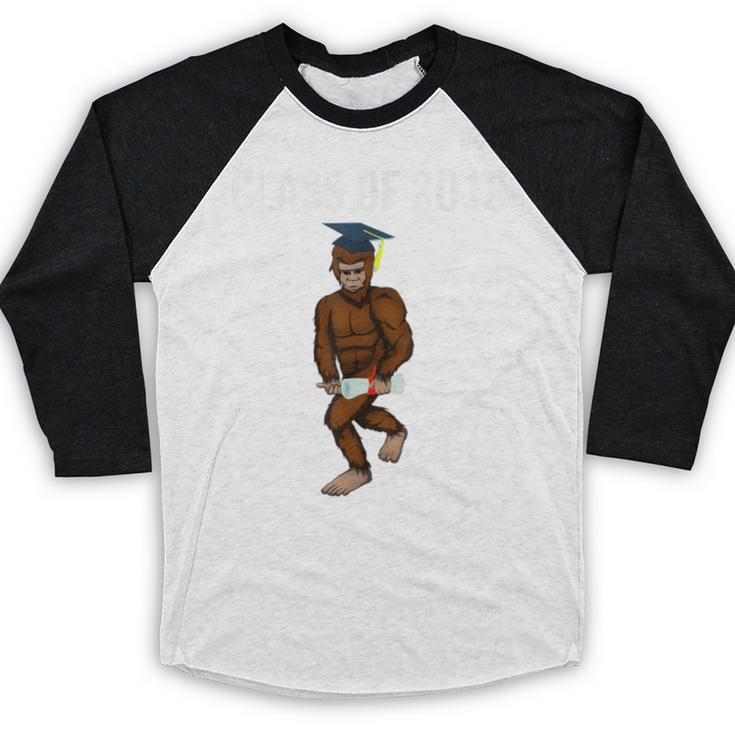 Bigfoot Graduation Shirt Class Of 2018 College Boys Baseball Raglan Shirt