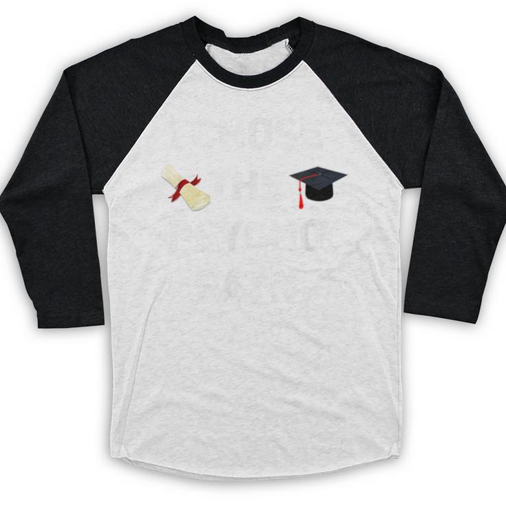 I Chose Psycho Path Psychology Major Graduation Shirt Baseball Raglan Shirt