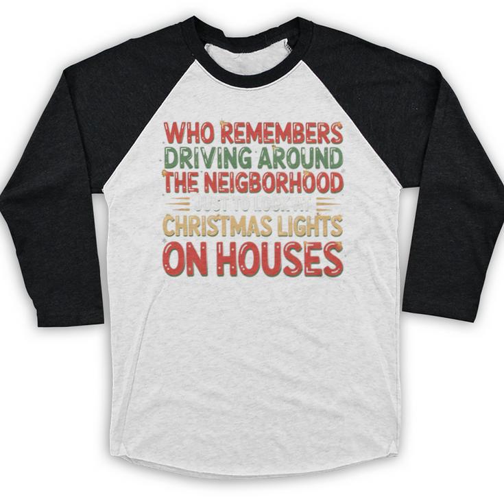 Christmas Lights Nostalgia – Holiday Memory Christmas Spirit Premium Tri-Blend Baseball Raglan Shirt