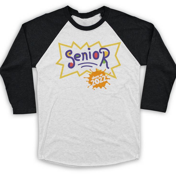 Class Of 2022 Senior Year 90's TV Style Graduation For Grad Baseball Raglan Shirt