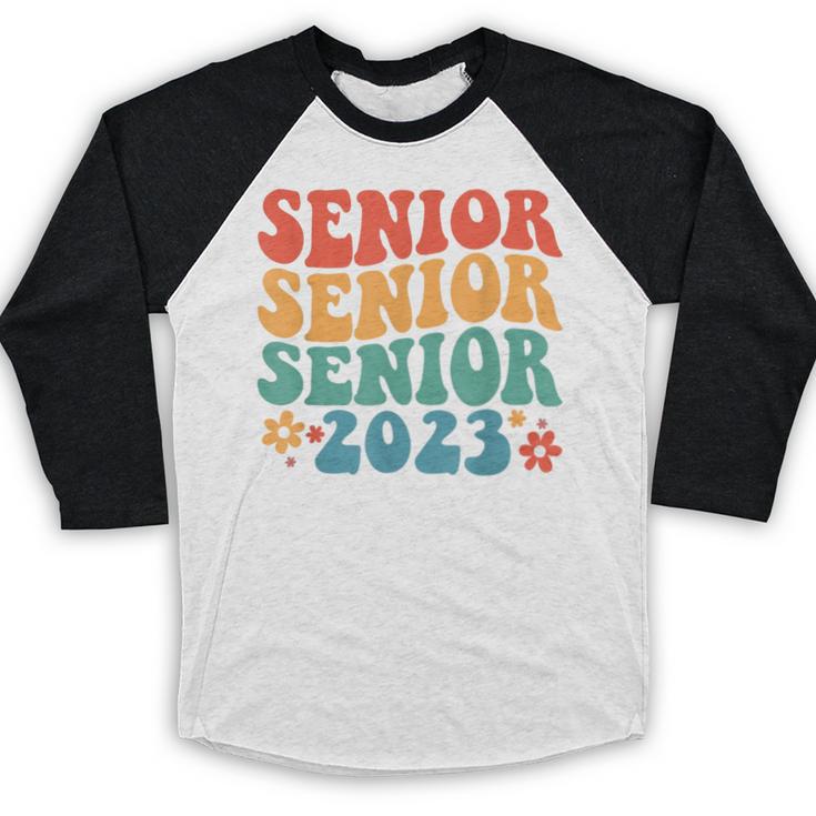 Class Of 2023 Senior 2023 Graduation Retro Seniors Baseball Raglan Shirt