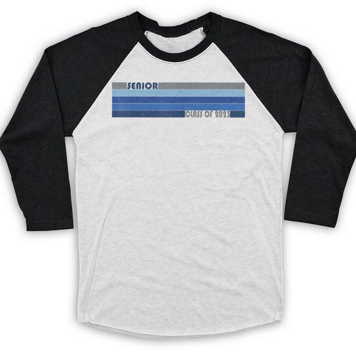 Class Of 2023 Senior Retro 2023 Grad Graduate Graduation Baseball Raglan Shirt