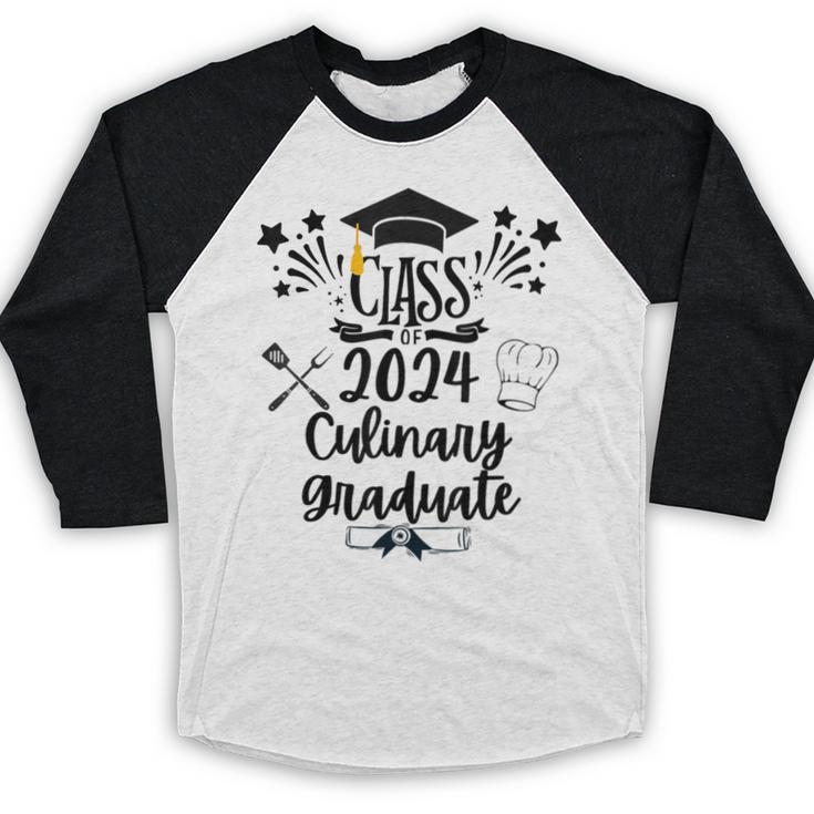 Class Of 2024 Culinary Graduate Culinary Chef Graduation Baseball Raglan Shirt