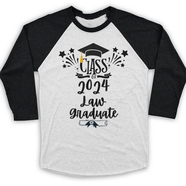 Class Of 2024 Law Graduation 2024 JD Degree Law Graduate Baseball Raglan Shirt